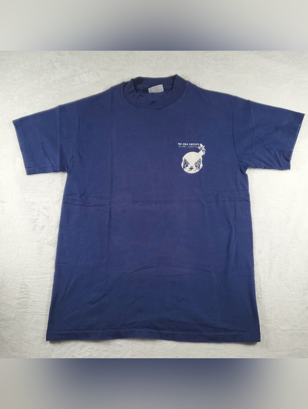 Vintage 90s Salk Institute California T-shirt Made In USA Single-Stitch Sm READ